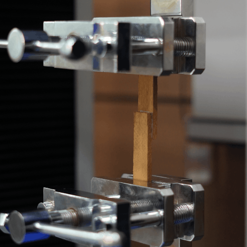 Lap shear testing of plywood